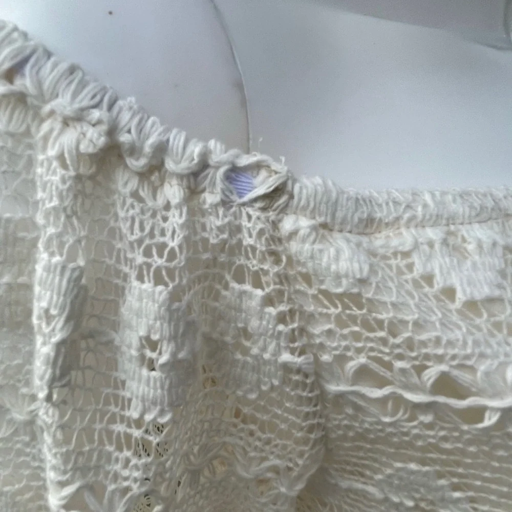 NWT Le Lis Crochet Wide Leg Beach Pool Cover Up Set